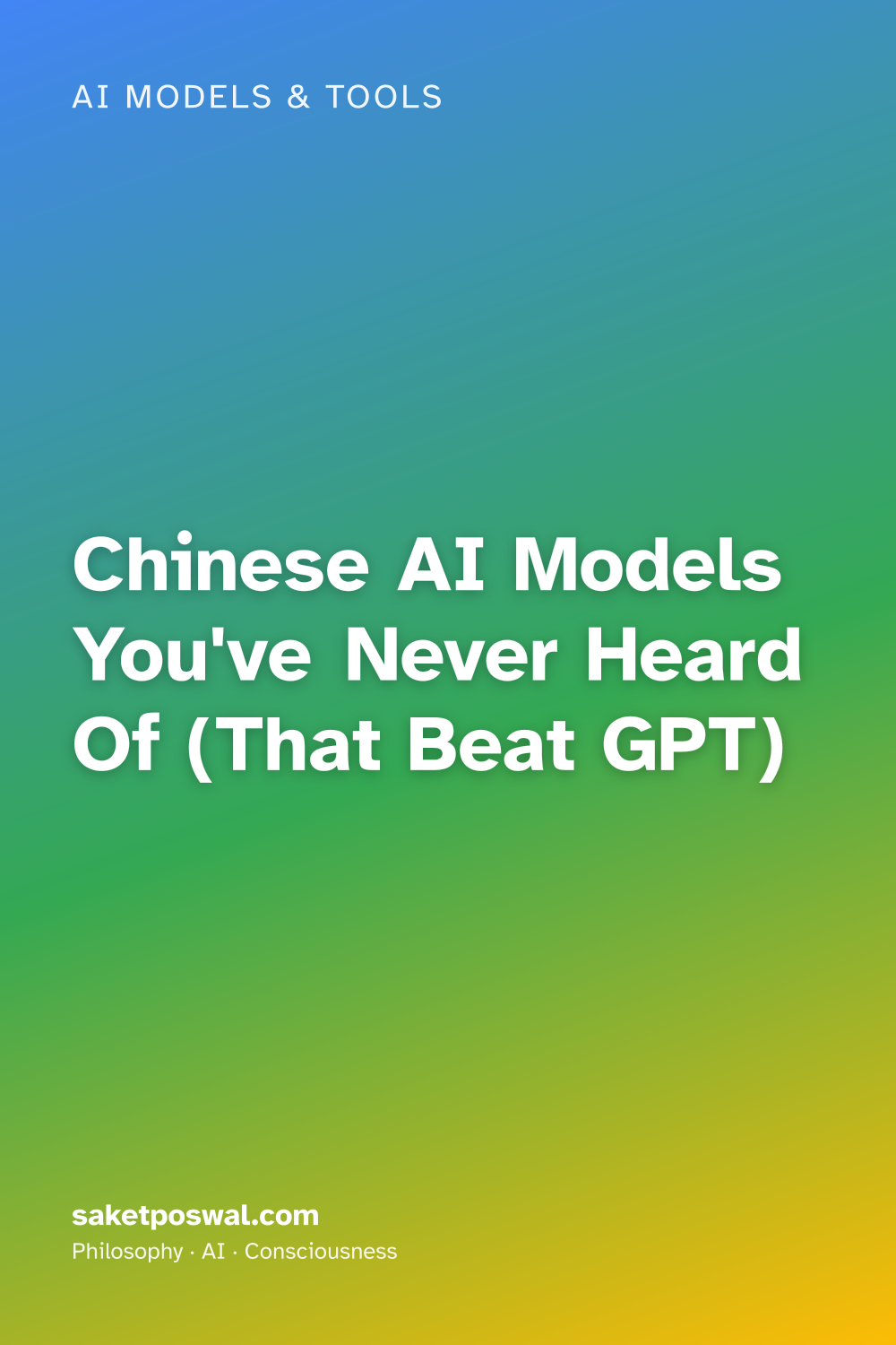 Chinese AI Models You've Never Heard Of (That Beat GPT)