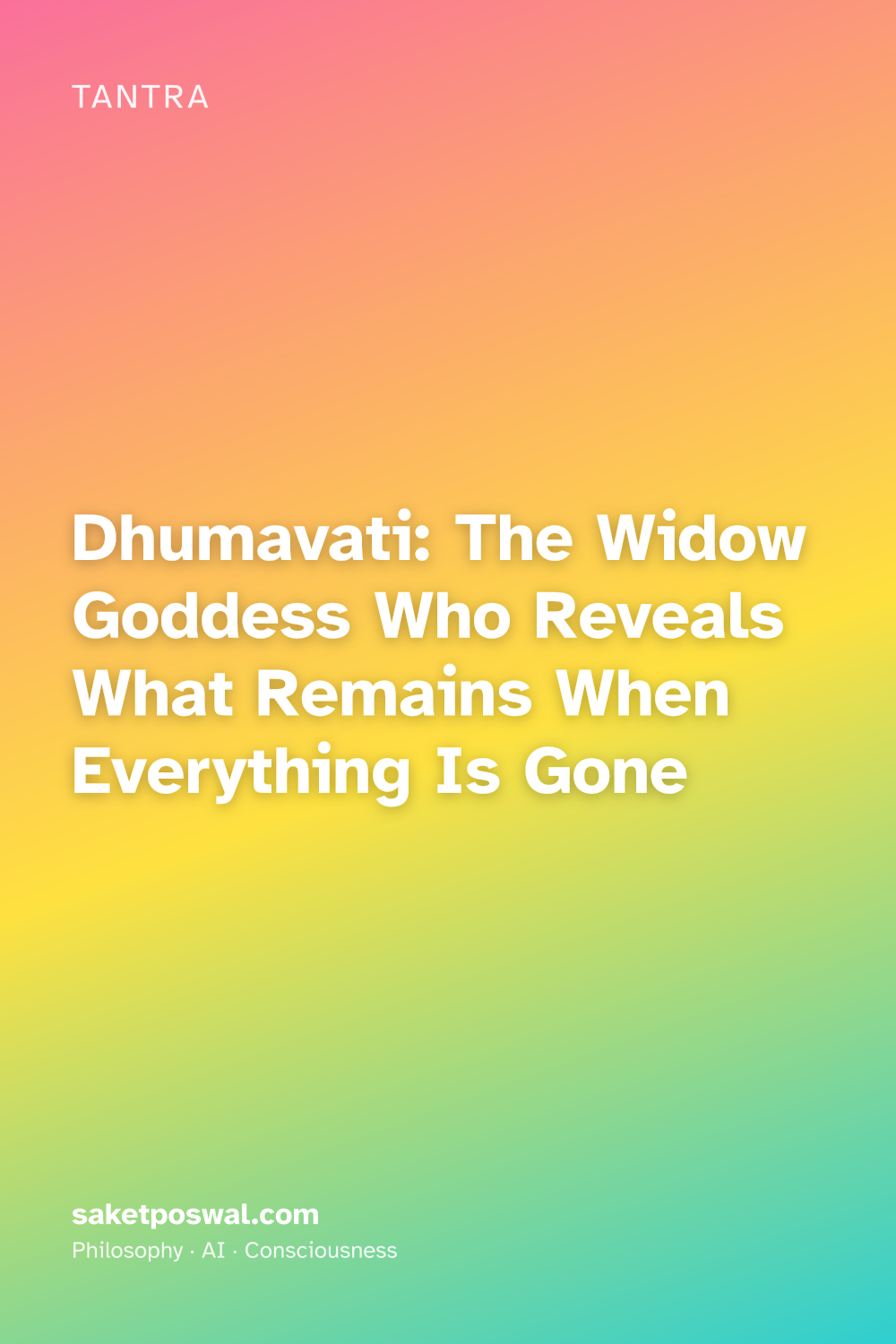 Dhumavati: The Widow Goddess Who Reveals What Remains When Everything Is Gone