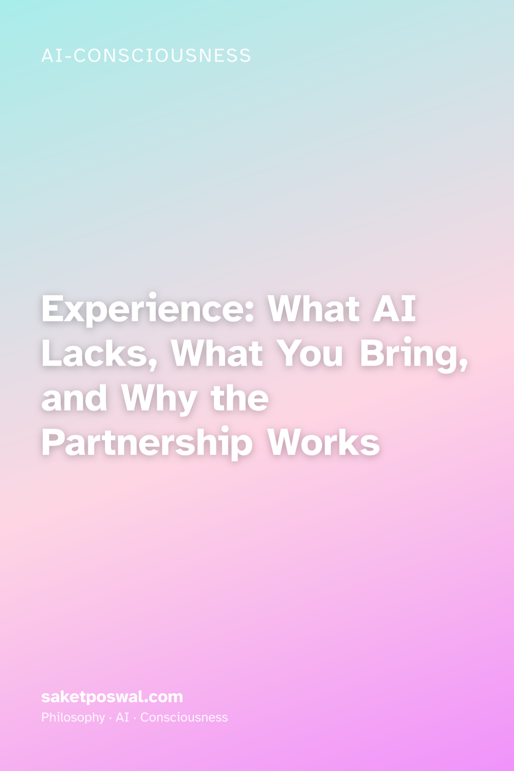 Experience: What AI Lacks, What You Bring, and Why the Partnership Works