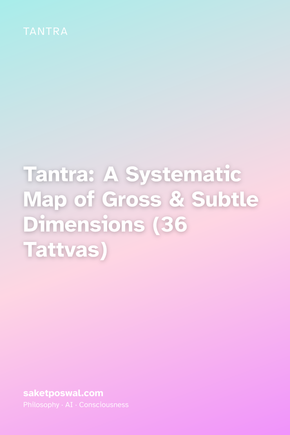 Tantra: A Systematic Map of Gross & Subtle Dimensions (36 Tattvas)